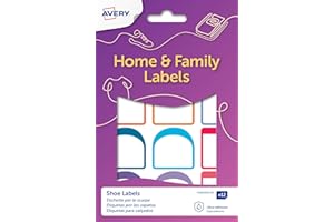 AVERY Etiquetas para zapatos de varios tamaños, 16 y 30 x 30 mm, 8 y 1,5 x 3 cm