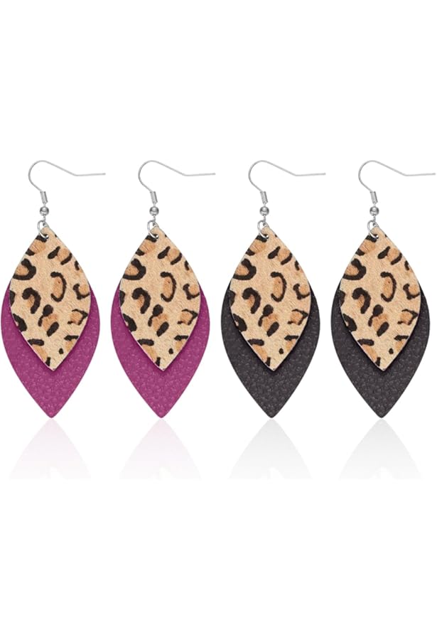 Boucles D'Oreilles Rondes Motif Léopard Acier Doré 7cm | Bijoux Tendance
