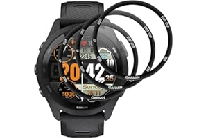 IQShield Protection Écran pour Garmin Forerunner 265S, 3 Pièces Haut Définition Verre Trempé, Vitre Protection de Anti Rayures, 3D Couverture Complète, Anti-Empreintes