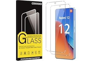 Coiwxmoi Szkło hartowane do Xiaomi Redmi 12 [2 sztuki], ochrona ekranu o twardości 9H, odporna na zarysowania o wysokiej przezroczystości bez pęcherzyków HD wysoka przezroczysta osłona ekranu do Redmi