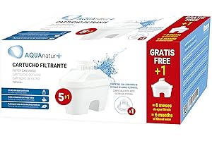 TM Electron TMFIL106+ Pack de 6 a 12 Meses de Filtros de Agua, Compatibles con las Jarras Maxtra y Maxtra+, 6 Unidades