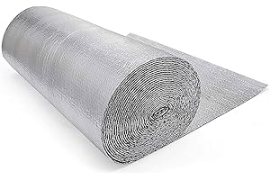 ZAURBA Autoadesiva Isolante Termico Doppio Foglio Isolante in Alluminio A Bolla Singolo Strato Rotolo Isolante 3-4mm Pannello Termoriflettente per Termosifoni (Size : 1mx7m)
