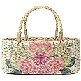 Habere India-All the Cultures Fabricating India Wicker Hamper Basket | Bamboo Baskets | Cane Fruit Basket | Basket for Gift Hamper | Rattan Basket | Decorative Fruit Gift Baskets (Design 16)
