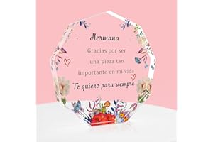RATIFYALE Regalos para Hermanas, Regalos Hermana Navidad - Placa Acrílica, Regalos Hermana, Regalo para Mi Hermana, Regalo para Hermana, Regalos para Hermanas Originales, Regalo Cumpleaños Regalos para Hermana