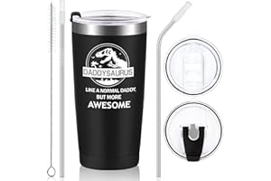Livole Father s Day Christmas Presents for Dad, Best Dad Mug, Daddy Birthday Gifts from Daughter, Like A Normal Daddy But More Awesome, Stainless Steel Wine Tumbler, 20oz Insulated Coffee Mug