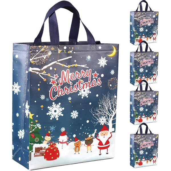 Tote Bag Écologique 100% Coton - Sac Réutilisable Durable, 40x34 cm, Alternative au Papier Cadeau - Fourre-Tout Lavable pour Courses et Emballage Écoresponsable (SCARLET BOW