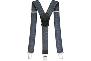 Pejoye Bretelle Uomo Lavoro Eleganti Bretelle Uomo Vintage Largo 4 cm Extra Forte Metallo Clip Elastici Registrabili Taglia Unica per Uomini e Donne Grandi Y Form