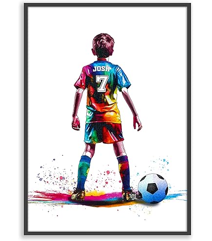 Poster Photo Désir Doué – Impression Signée, Monture Cadeau Fan PSG, Saison 2024-2025