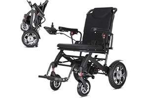 WISGING Schwierige intelligente leichte, faltbare elektrische Rollstühle, kompakter Stromrollstuhl, tragbares Klapptransport - langlebige Rollstühle, Mobilitätshilfe, All Terrain -Rollstühle