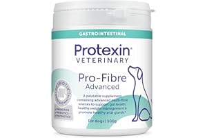 IDEL Protexin Veterinary Advanced Pro-Fibre for Dogs, Fibre Digestive Supplement with Probiotics, Prebiotics, Probiotic for Dogs to Support Gut Health, Immune Function, Anal Glands and Stool Quality, 500g