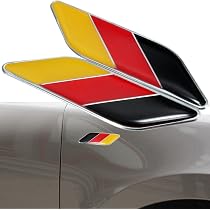 Biomar Labs Autocollants 3D Drapeau Allemagne - 2 Stickers Flexibles Et Étanches - Modèle F 34 - 5