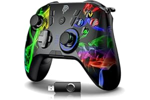 LEVEWAN EasySMX Gamepad PC, PC Game Controller,Wireless Controller for PC PS3 Gaming Joystick, Programmable Buttons for PC/PS3/Laptop Windows/Android TV, TV BOX