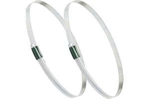 AERZETIX - C63703 - Lot de 2 colliers de serrage/à crémaillère à vis tangente renforcé 130-160 mm - collier à bande non perforée - largeur 12 mm - en acier zingué - couleur argent