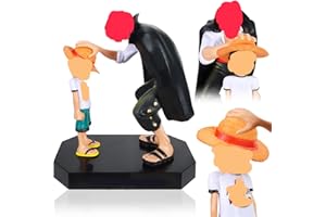 JUNMALLKO One Piece Action Figure Anime, Figura Anime Luffy & Shanks, 18cm Modello in PVC Collectibles Giocattoli Desktop Decorazione, Ornamenti Statua da Collezione