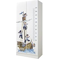 Armadio Bianco Per Bambini Leomark - 70x42,5x161,5 Cm, Con Ante, Ripiani E Appendiabiti - Foto 9