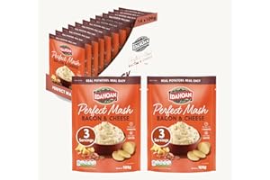 Idahoan Bacon & Cheese Mash Potato (Pack of 14 x 109g)- Instant Mash Potatoes Cooks in 1 Minute Ready to Eat Food Bacon & Cheese Bulk
