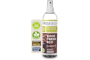 ‎FIBERTEC Fibertec Shoe Fresh Eco, Hygienespray und Geruchsstopper für Schuhe, mit natürlichen Enzymen, bluesign zertifiziert, 250ml