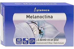 PLAMECA Melanoctina ¡A dormir en un plis!, Melatonina Pura de Rápida Absorción (60 Comprimidos Sublinguales)