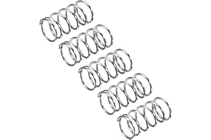 QUARKZMAN 5Stk Druckfeder Druckfedern 304 Edelstahl Feder Federn Zugfeder Zugfedern Spring 8mm AD 0.8mm Draht Größe 15mm Frei Länge Spiralfeder Spiralfedern Sprungfeder Stahlfeder Silber