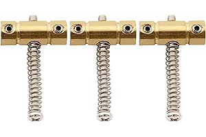 Musiclily Pro 10,8mm Vintage Telecaster Mosiężne Siodełka Mostka do Gitary Elektrycznej typu Tele, Chrom(3 szt.)