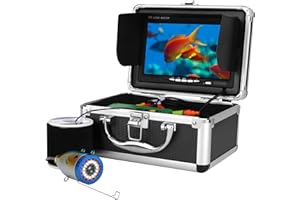 MOUNTAINONE Cámara de Pesca Submarina con Buscador de Peces de 7 Pulgadas Cámara de Pesca HD 1000TVL Impermeable 15M Sonda de Pesca para Pesca en el mar, Pesca en Hielo, Pesca en Barco