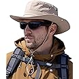 NHCDFA Sun Protection Cap for Men, Hat for Men, Wide Brim Caps for Men Stylish Breathable Casual Cap for Men Summer Beach Hat, Round Cap for Men Beige Sun Hat for Hiking Fishing Gardning Travel