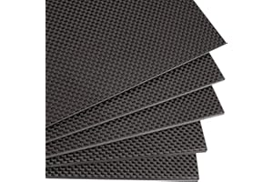 FANCYWING 300X400X2.5MM 100% 3K Carbon Fibre Laminate Plate Plain Weave Panel Sheet 2.5MM Thickness(Glossy Surface)