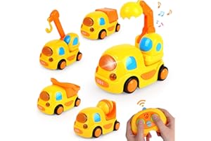 kramow Coches Teledirigidos para Niños de 2 Años, Juguetes RC para Bebés y Niños, Juguetes con Música y Luces, Regalos para Niños de 2 y 3 Años