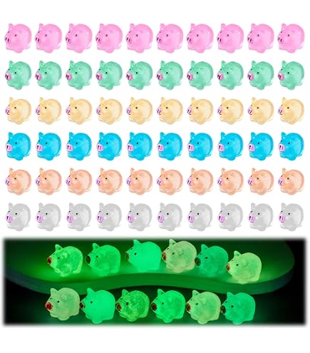 100 Mini Anatre Luminose In Resina – 10 Colori (5 Fluorescenti) – 1,5 Cm, Per Decorazioni Fai Da Te, Giardino, Terrario, Micro Paesaggi