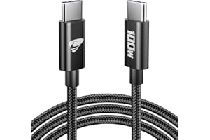 YOSOU USB C to USB C Cable 2M 100W 5A Type C to Type C Cable C Charger Cable Fast Charge for iPhone 15 Pro Max Plus MacBook Air/Pro iPad Pro/Air Samsung Galaxy S24 S23/S22/S21 Ultra Pixel 8/7 Switch, XPS