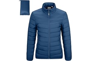 Outdoor Ventures Womens Winter Lightweight Jacket Warm Short Packable Puffer Jacket Transitional Padded Jacket Quilted Jacket for Ladies Lined for Hiking Travel
