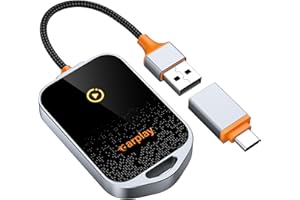 MJY Wireless Carplay Adapter UK 2024 Upgraded with WIFI6, Converts Wired to Wireless carplay Adapter for iPhone, Wireless Control Plug and Play Carplay for Cars from 2015 for Apple iPhone iOS 10+