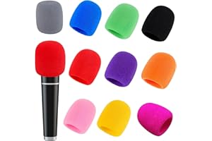 Taicols 10 Stück Mikrofon Windschutz, Farbe Verdickte Mikrofon Abdeckung, Universelle Mikrofonschutz Schaumstoff, Mikrofon Schutz, Mikrofon Staubschutzhülle, für KTV Bühnenauftritt (10)