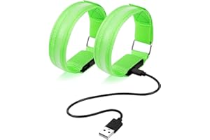 Ainiv Bransoletka LED, świecąca bransoletka LED, migające w ciemności, dla dzieci i dorosłych, światło nocne do biegania, wędrówek, biegania, aktywności na świeżym powietrzu