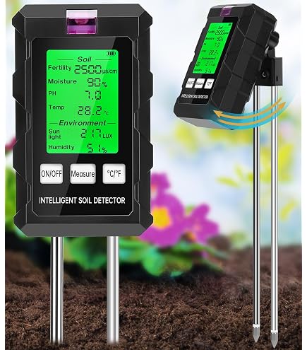 Soil Tester, Testeur De Sol 3 En 1, Mètre D'Humidité, Capteur Lumière Et Testeur De PH Acidité