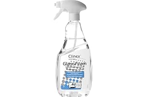 CLINEX NANOCHEM Clinex Foam środek do czyszczenia szyb w sprayu 650 ml/pianka do czyszczenia szyb, intensywny środek do czyszczenia szyb bez smug, do czyszczenia szyb i luster, formuła czyszczenia bez smug