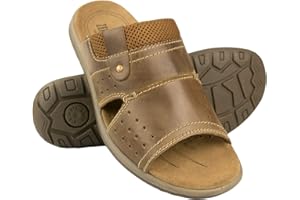 Zerimar Sandalias Hombre Verano Cuero - Chanclas Hombre - Zapatillas Hombre - Crocs Hombre - Zapatillas Casa Hombre con Suela Goma Antideslizante, Cómodos y Resistentes a la Abrasión.