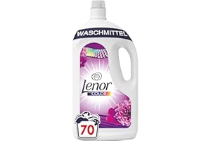 ‎LENOR Lenor Waschmittel Flüssig, Flüssigwaschmittel, 3.5L, Color Waschmittel, 70 Waschladungen, Farbschutz, Amethyst Blütentraum