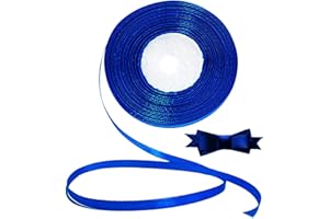 YOMIRO Creative Nastro Raso, Nastri Natalizi, Nastrino per Bomboniere, Nastro per Pacchi Regalo, Decorazioni Natalizie, Decorazioni per Feste, Matrimoni, Compleanni, Natalizi (22m x 10mm, Blu)
