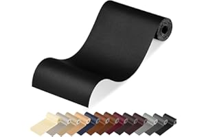 MICTER Leder Patch Selbstklebend, 40 x 200cm Kunstleder Selbstklebend, Leder Reparatur Kit für Möbel, Sofa, Autositze, Taschen, Leder Reparatur und Renovierung (Schwarz)
