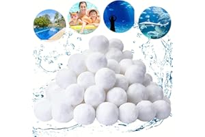 MQVXT Balle Filtrante Piscine,Filtre pour Piscine,900g Boules de Filtre de Piscine - Remplace 25 kg de Sable filtrant pour Les systèmes de Filtration de Piscine, Aquarium et Nettoyage de Piscine
