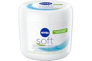 NIVEA Soft 500 ml, Crema idratante corpo, viso e mani dalla texture leggera ad assorbimento rapido, Crema multiuso arricchita con Vitamina E e Olio di Jojoba per una pelle fresca e luminosa