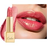 OULAC Fuchsia Metallic Shine Lipstick, 3D Long Lasting Shine, High Pigmentation and Full Coverage Lipsticks, Creamy and Moist
