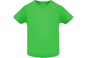 ROLY Camiseta Baby 6564, Ropa Bebé, Camiseta Blanca para Niño y Niña, Negra, Roja, Amarilla