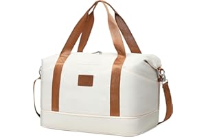 COOLIFE Easyjet Handgepäck 45x36x20, 20L Handgepäck Tasche für Flugzeug, Wasserfest Handtasche für Sport & Reisen, Reisetasche, Sporttasche, Schwimmtasche (Weiß)