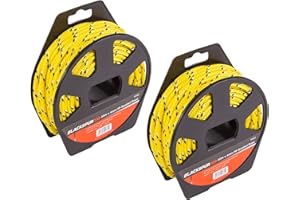 SWYFT ESSENTIALS Blackspure Nylon Rope Bundle - 2 x Yellow 20m Polypropylene Rope | Thick Rope for Home & Outdoor Use | Strong Rope with 4mm Thickness