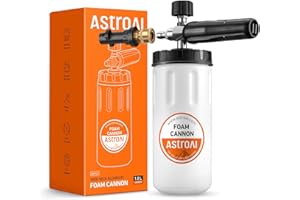 AstroAI Snow Foam Gun,1L Bottle Adjustable Wide Neck Snow Foam Lance, Snow Foam Cannon with 1/4'' Quick Connector for Karcher K Series K2 K3 K4 K5 K6 K7 Pressure Washers Accessories