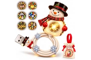 Plug and Play HD USB julgransprojektorlampa (B x 1) | USB-driven, 6 festliga scener, flexibel träddesign, omedelbar semesterglöd för sovrum och fest