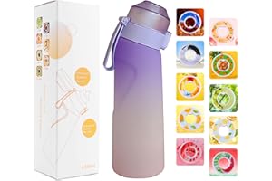 USPER 11PCS Air Borraccia Up con 10 cialde aromatiche, 650ml Air-up Borracce senza BPA, Airup Tritano Starter Up Set Adatto per sport e regali per studenti(1PC Borraccia+10 cialde aromatiche)