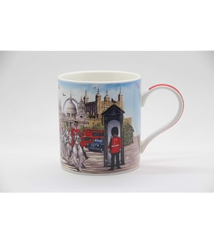 Tazza In Ceramica London Bus – Autobus Rosso Di Londra, Regalo Originale Per Compleanno O Ufficio, 311g, Nero